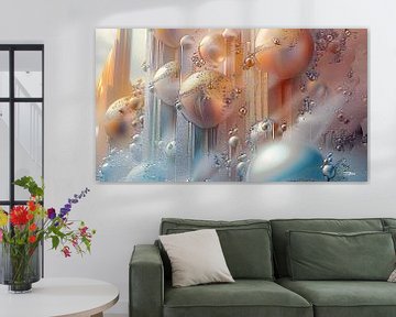 formes magiques en bleu-or-argent-rose sur Gelissen Artworks