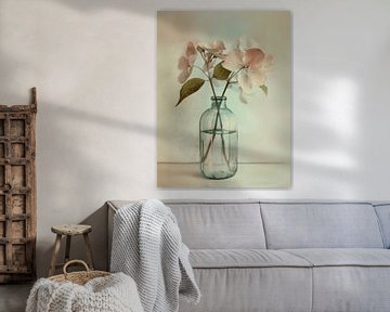 Still life with flowers in pastel colours in Japandi style by Japandi Art Studio