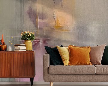 Modern abstract in pastel colours by Carla Van Iersel