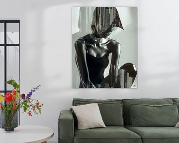 Foto Frau " Metropolis Silhouette " von René van den Berg