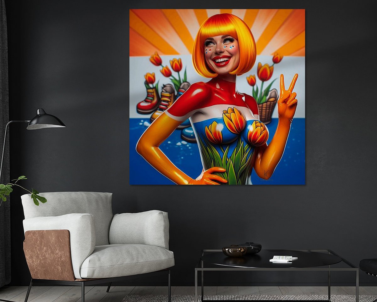 Voorbeeld van het werk in een kamer