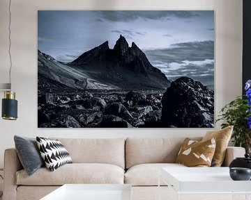 Brunnhorn the iconic mountain in southern Iceland - Moody