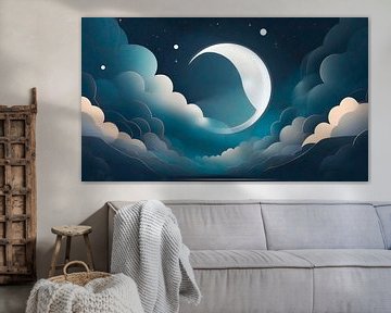 Mond mit Wolken von Mustafa Kurnaz