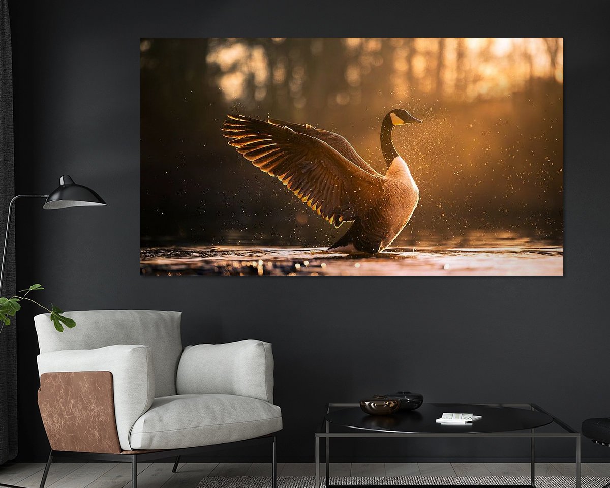 Voorbeeld van het werk in een kamer