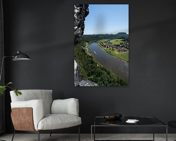 Vue sur l'Elbe depuis le Bastei