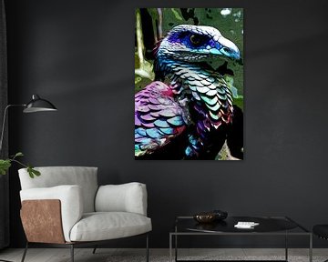 poster portret abstract vogels van irvan halim
