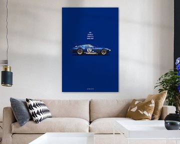 Auto's in Kleuren, Corvette C2 Grand Sport Blauw van Theodor Decker
