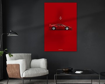 Cars in Colours, Ferrari F40 by Theodor Decker