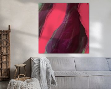 Art moderne abstrait coloré en couleurs néon et pastel no. 4 sur Dina Dankers