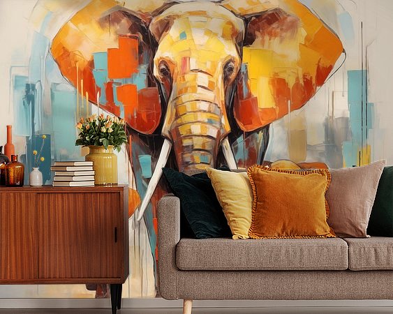 Voorbeeld van het werk in een kamer