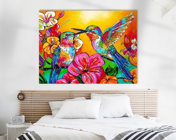 Voorbeeld van het werk in een kamer