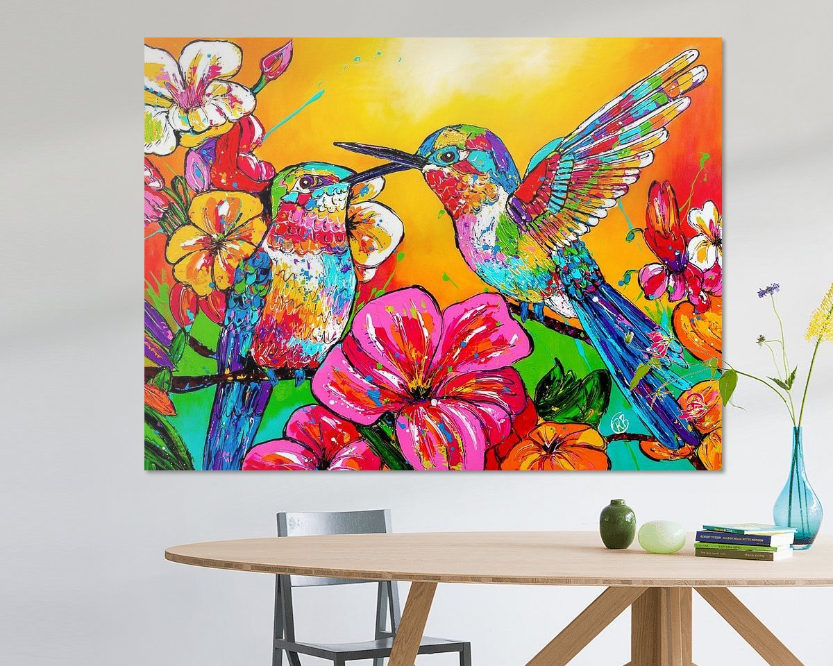 Voorbeeld van het werk in een kamer