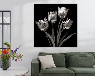 Silver tulips by Black Coffee