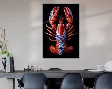 Lobster Luxe - RED Delft Blue CANCER sur Marianne Ottemann - OTTI