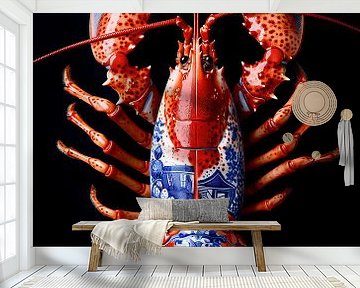 Lobster Luxe - RODE Delfts Blauwe KREEFT van Marianne Ottemann - OTTI