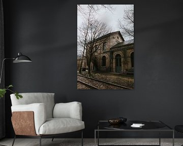 Authentiek treinstation uit 1865 'La Gare de Barse' in Marchin, Belgié