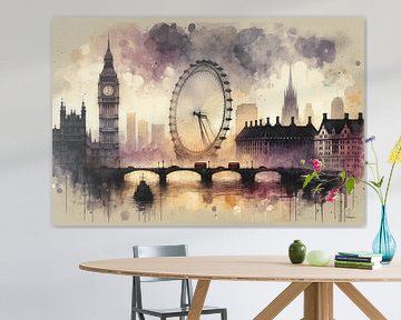 Impressions of London: Watercolour of the iconic skyline by artefacti