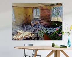 Voorbeeld van het werk in een kamer