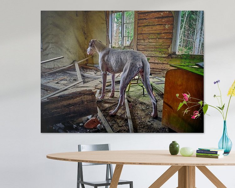 Voorbeeld van het werk in een kamer