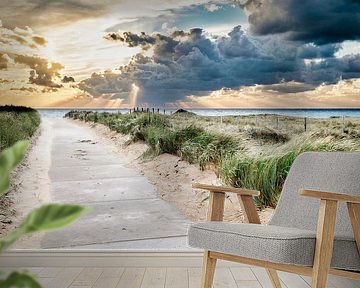 beach access to the North Sea by eric van der eijk