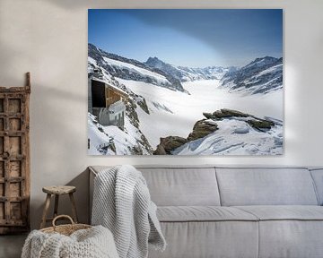 Blick vom Jungfraujoch-Plateau auf den Aletschgletscher von t.ART