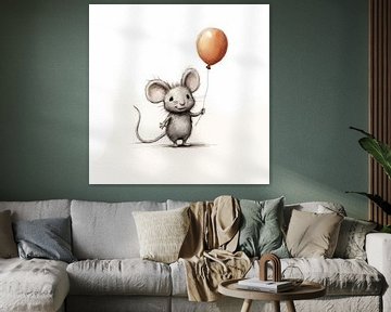 Maus mit Luftballon Skizze von TheXclusive Art