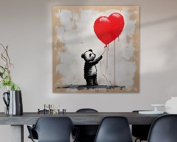 Panda mit Luftballon von TheXclusive Art