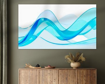 Waves with blue colour by Mustafa Kurnaz