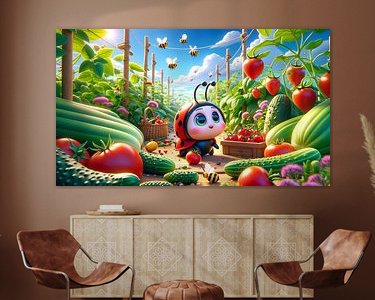 Voorbeeld van het werk in een kamer