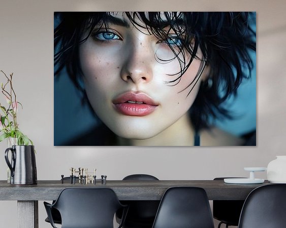 Voorbeeld van het werk in een kamer