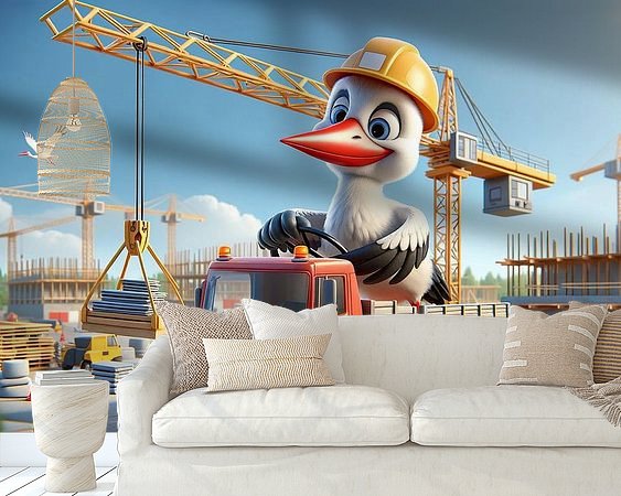 Voorbeeld van het werk in een kamer