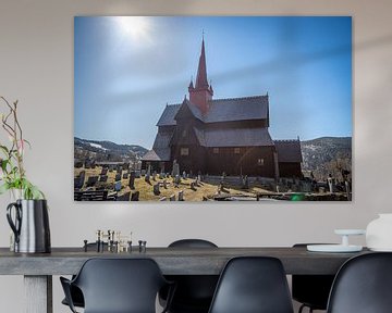 Église à douves en bois Norvège sur Wouter Doornbos