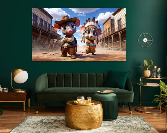 Voorbeeld van het werk in een kamer