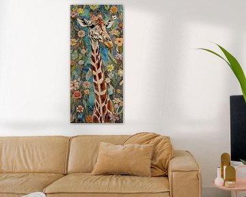 Peinture de la girafe sur Peinture Abstraite