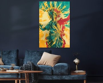Sonnenkönig Mithras Pop Art von Frank Daske | Foto & Design