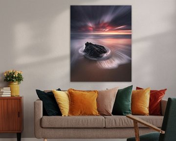 Betoverende hemelverlichting aan de kust