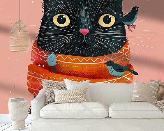 Voorbeeld van het werk in een kamer