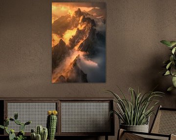 Gouden toppen: magisch panorama