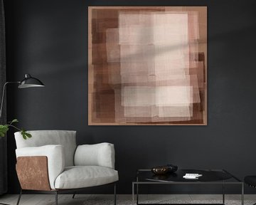 Letters. Modern abstract art in warm earthy tones. by Dina Dankers