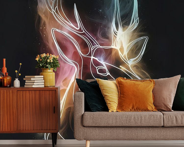 Voorbeeld van het werk in een kamer