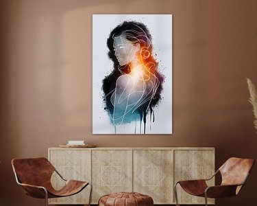 Voorbeeld van het werk in een kamer