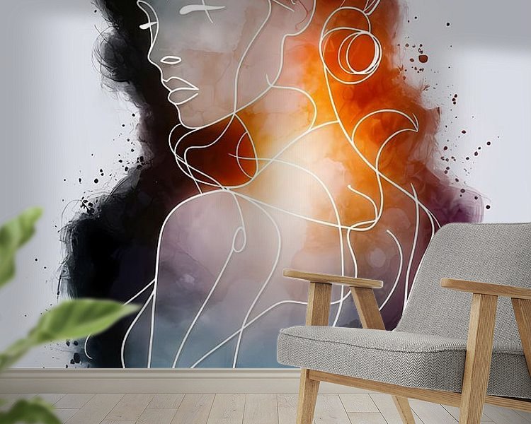 Voorbeeld van het werk in een kamer