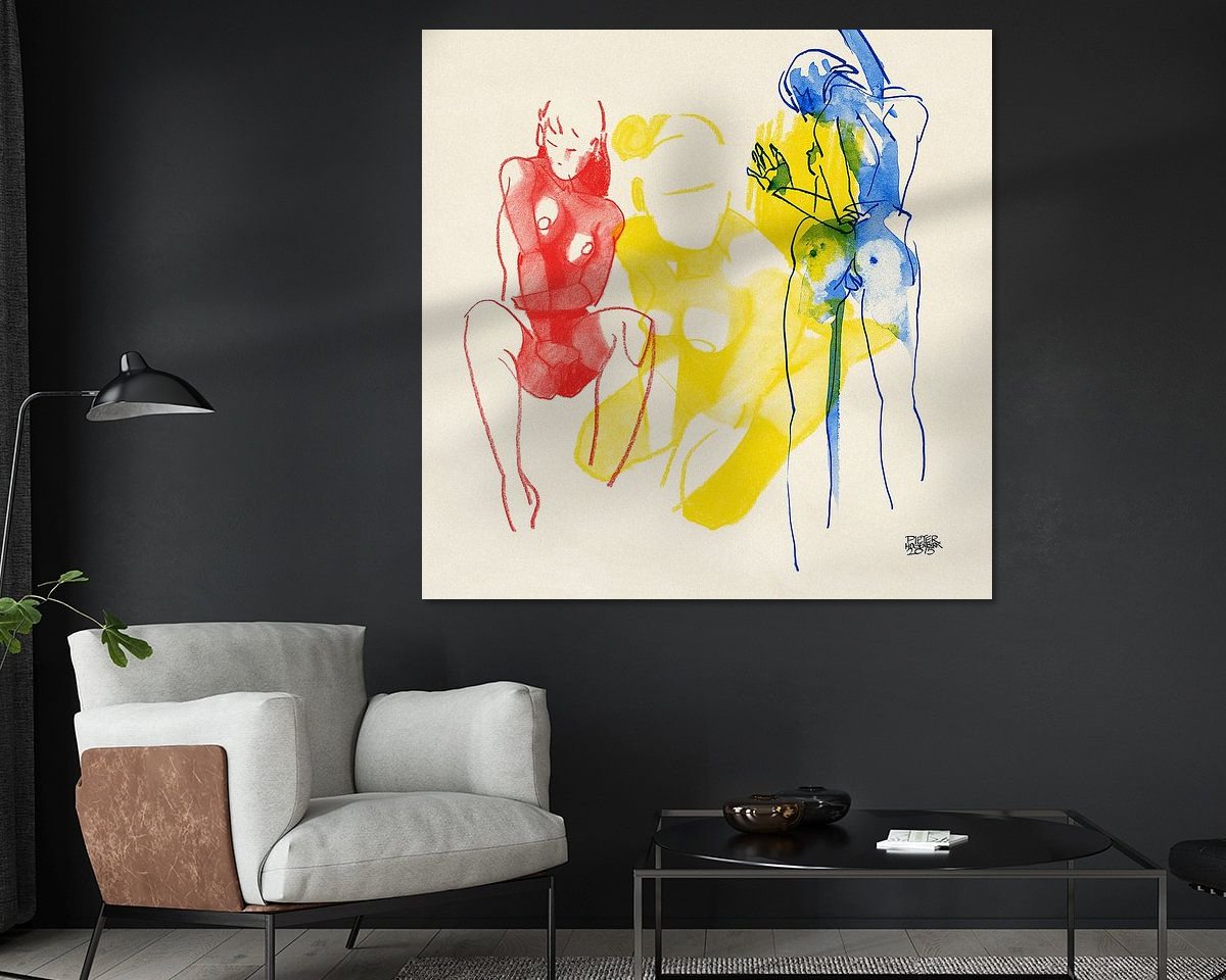 Voorbeeld van het werk in een kamer