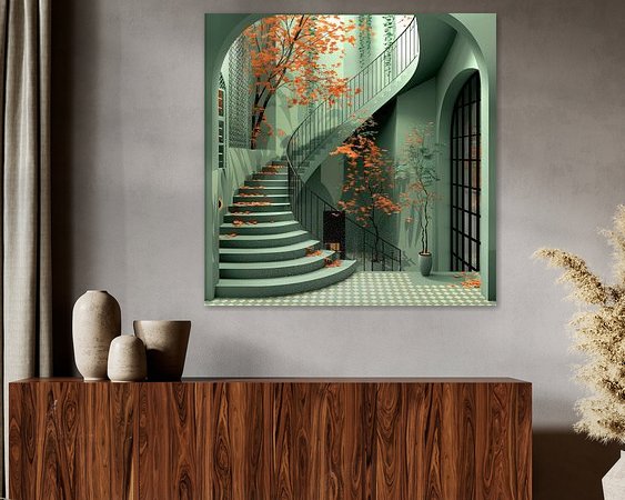 Voorbeeld van het werk in een kamer