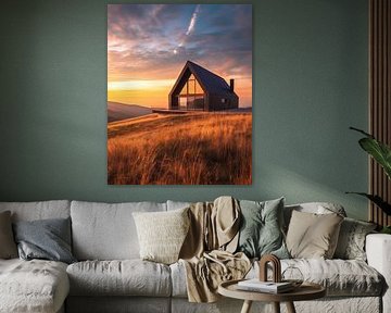 Lumière du soir dans une splendeur dorée
