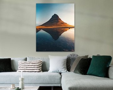 Echo's van de IJslandse berg van fernlichtsicht