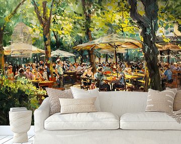 Zomerse middag op het terras van Vlindertuin-Art
