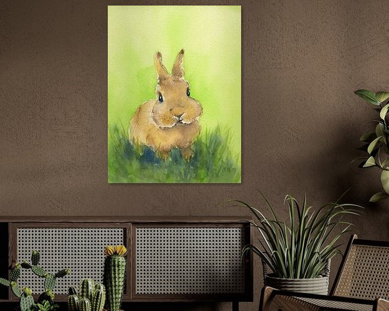 Voorbeeld van het werk in een kamer