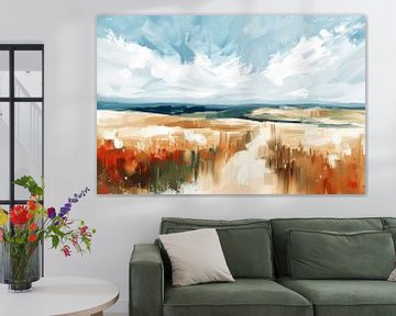 The coastal path, modern and abstract landscape by Studio Allee