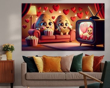 Romantischer Filmabend der Couch Potatoes von artefacti